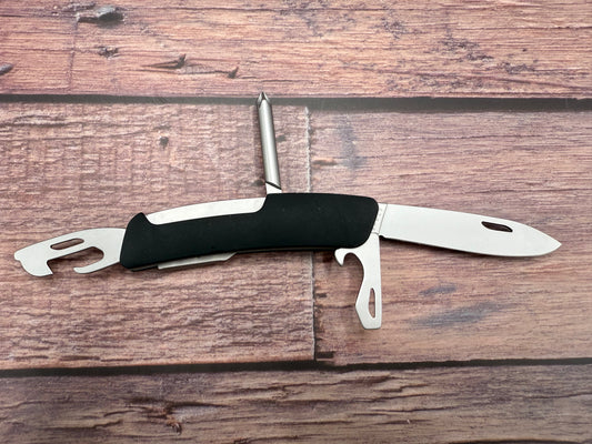 D04 Swiss Pocket Knife Black